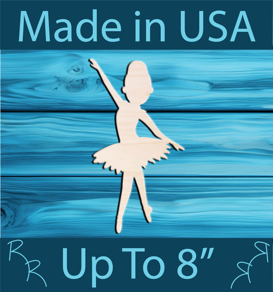 Unfinished Wood Ballerina Shape
