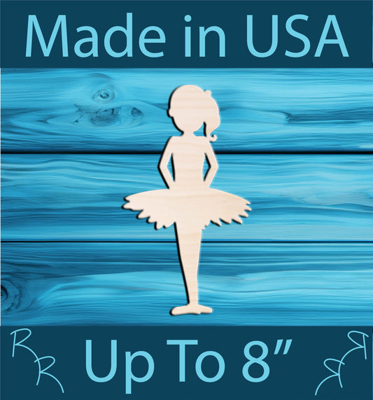 Unfinished Wood Ballerina Shape