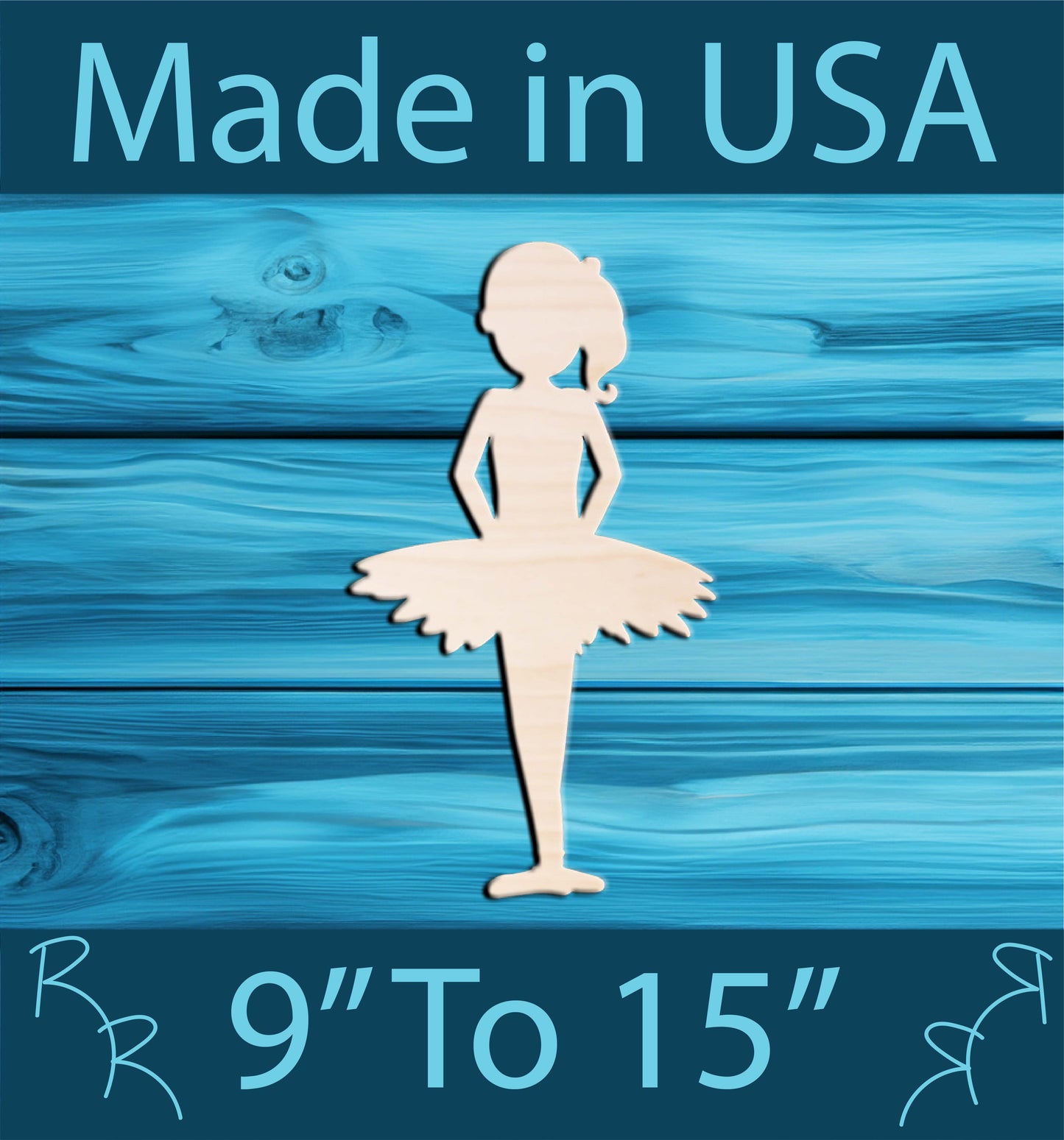 Unfinished Wood Ballerina Shape