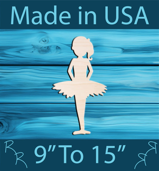 Unfinished Wood Ballerina Shape