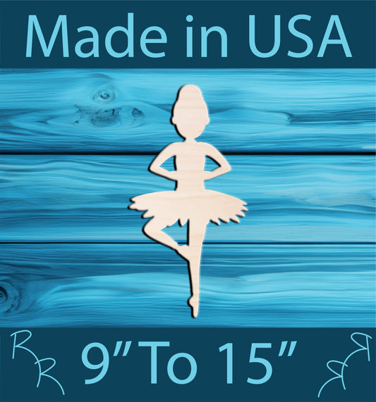 Unfinished Wood Ballerina Shape