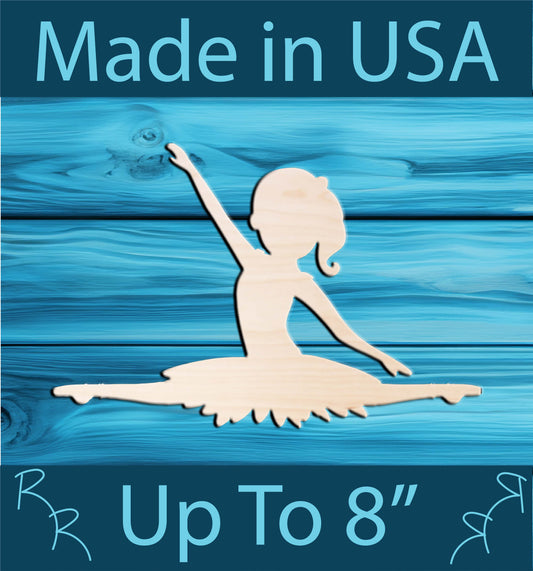Unfinished Wood Ballerina Shape