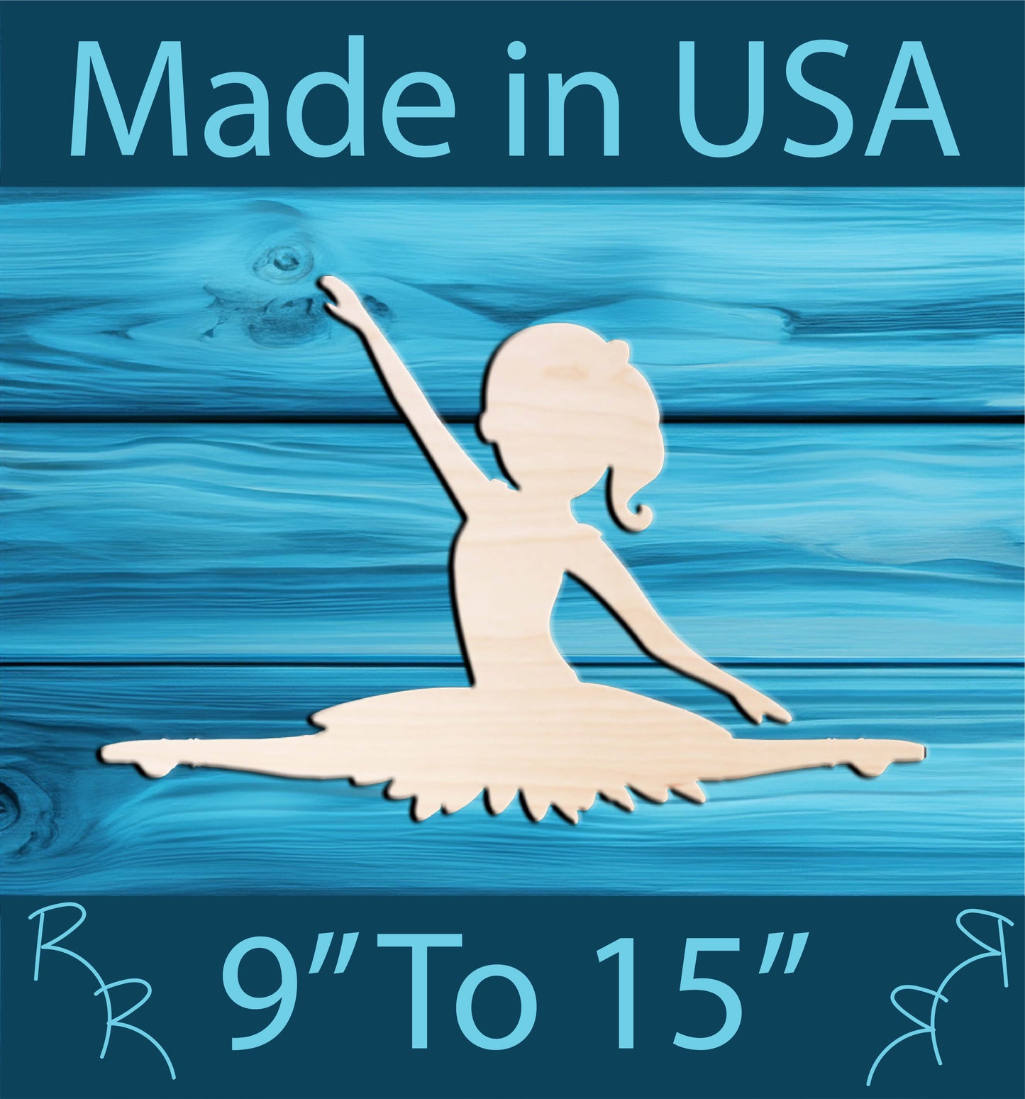 Unfinished Wood Ballerina Shape