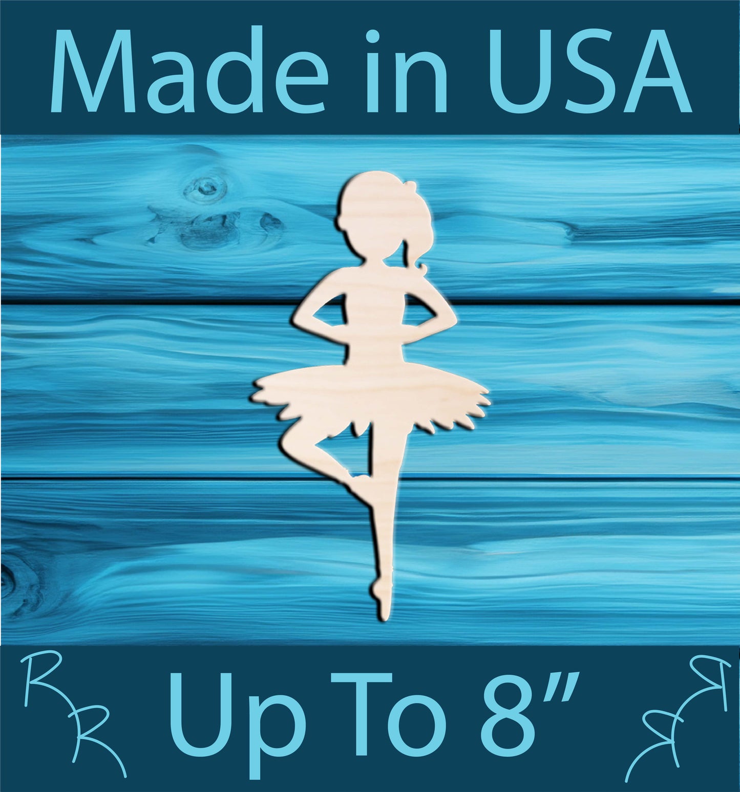 Unfinished Wood Ballerina Shape