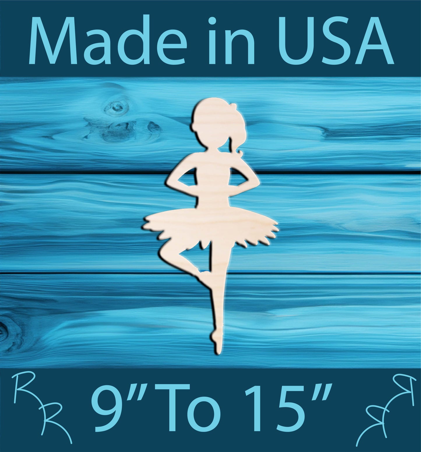 Unfinished Wood Ballerina Shape