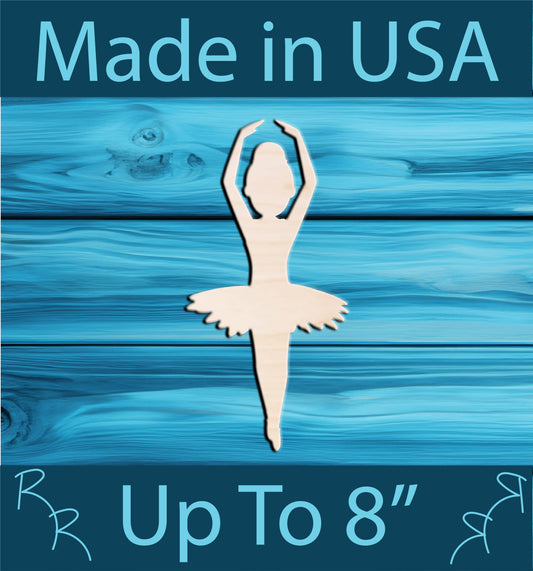 Unfinished Wood Ballerina Shape