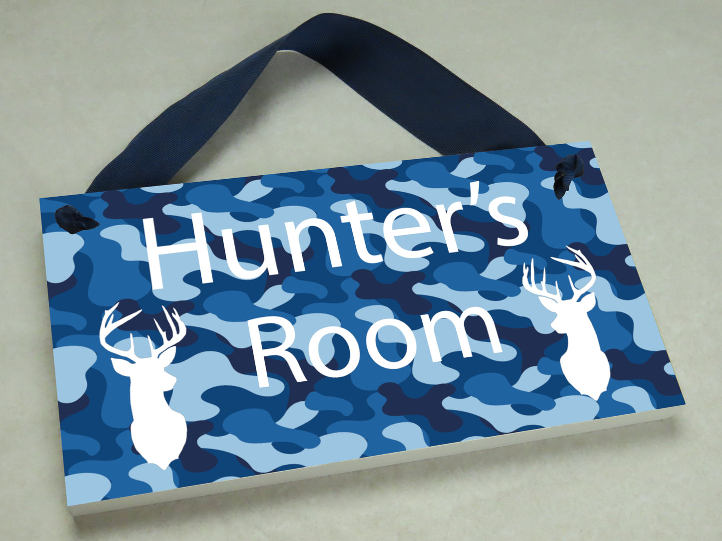 Blue Camo Door Sign