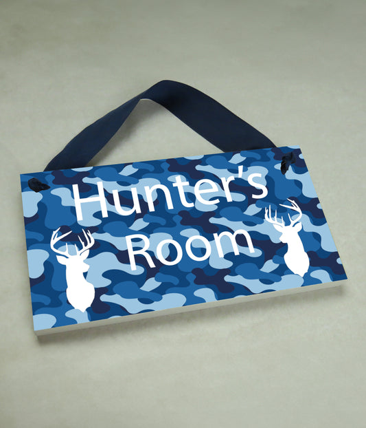 Blue Camo Door Sign