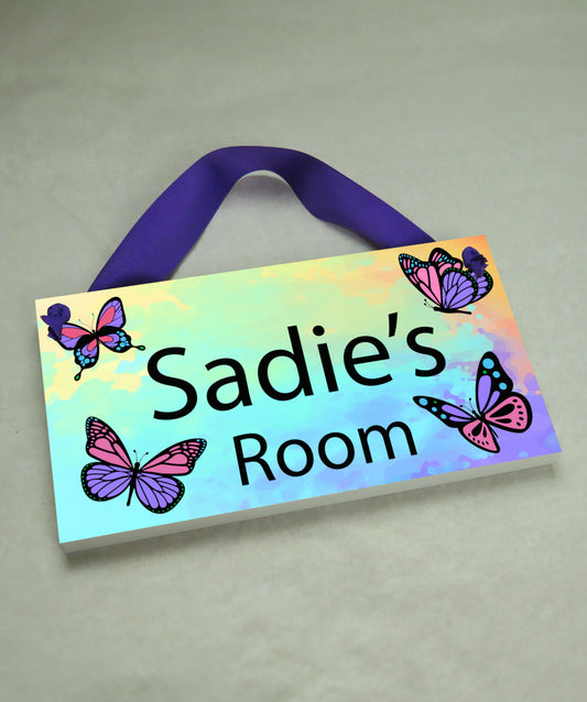 Butterflies Door Sign