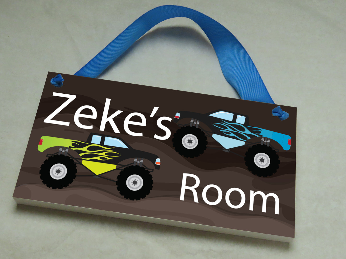 Monster Truck Door Sign