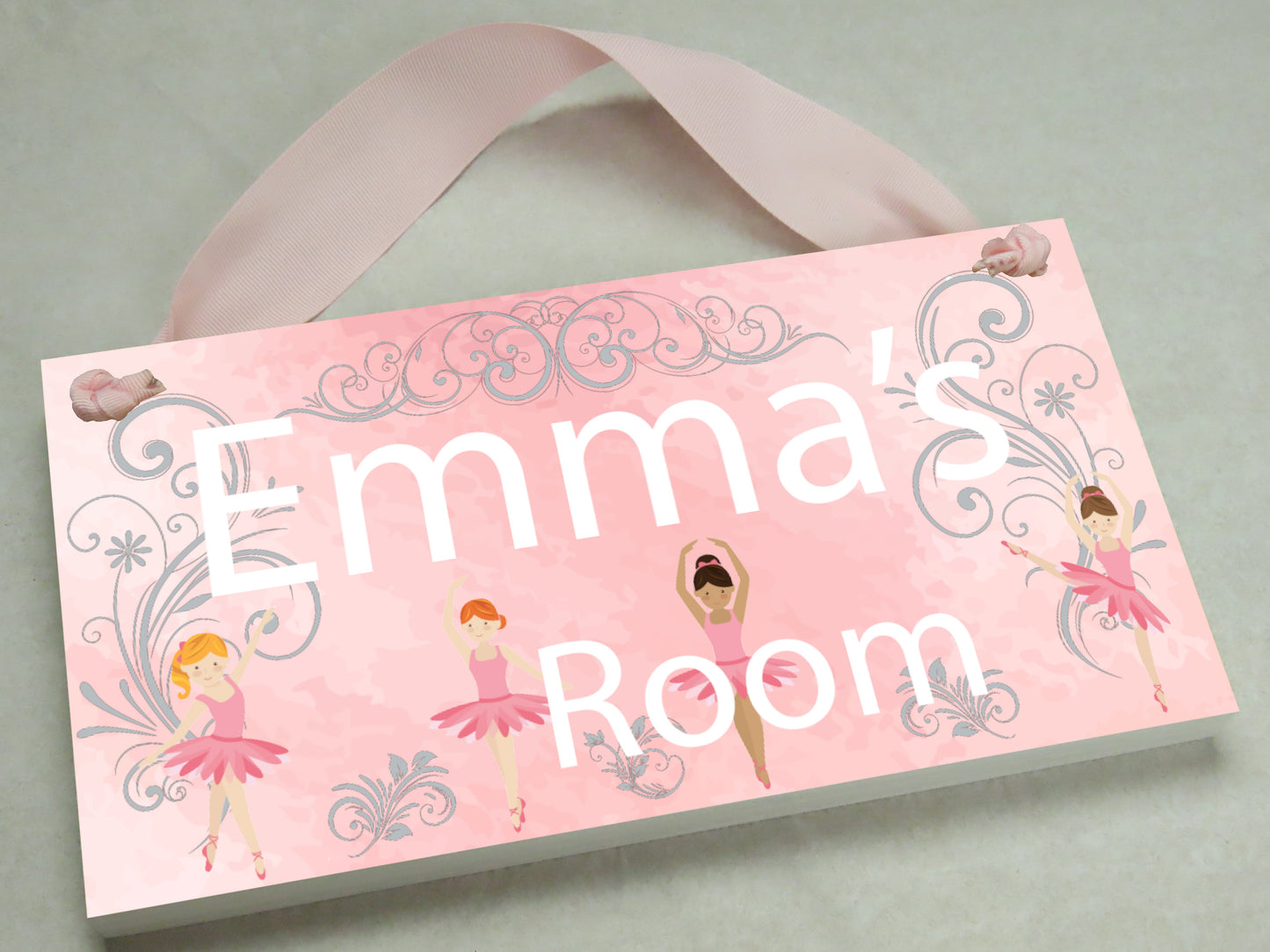 Pink Ballerina Door Sign