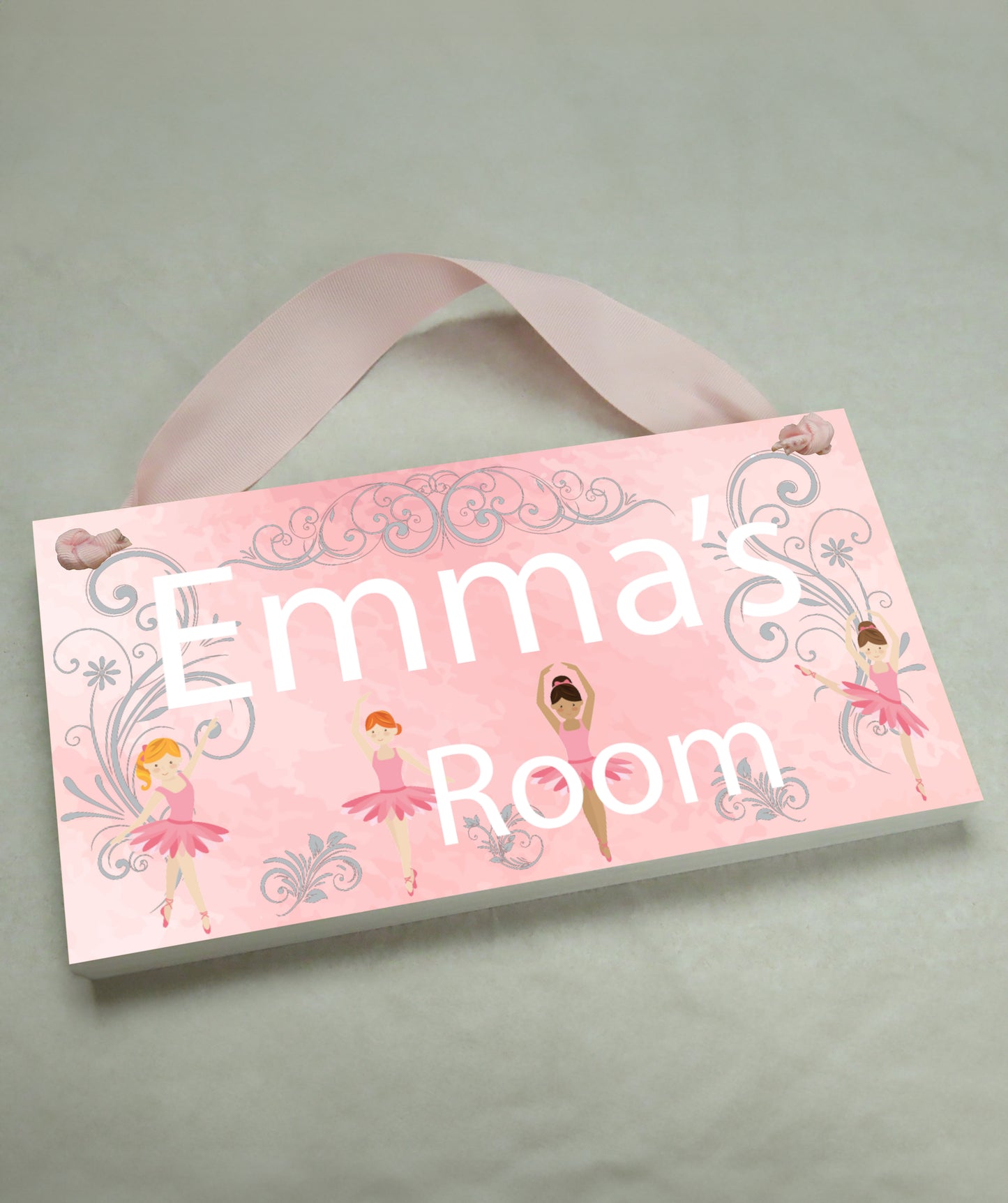 Pink Ballerina Door Sign