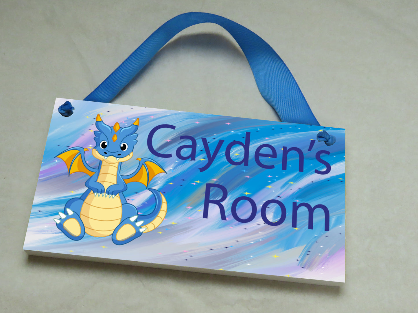 Blue Dragon Door Sign