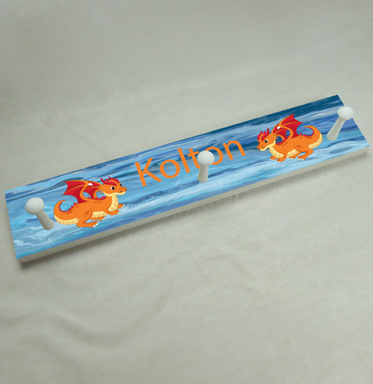 Orange Dragon Coat Rack