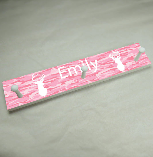Pink Camo Coat Rack