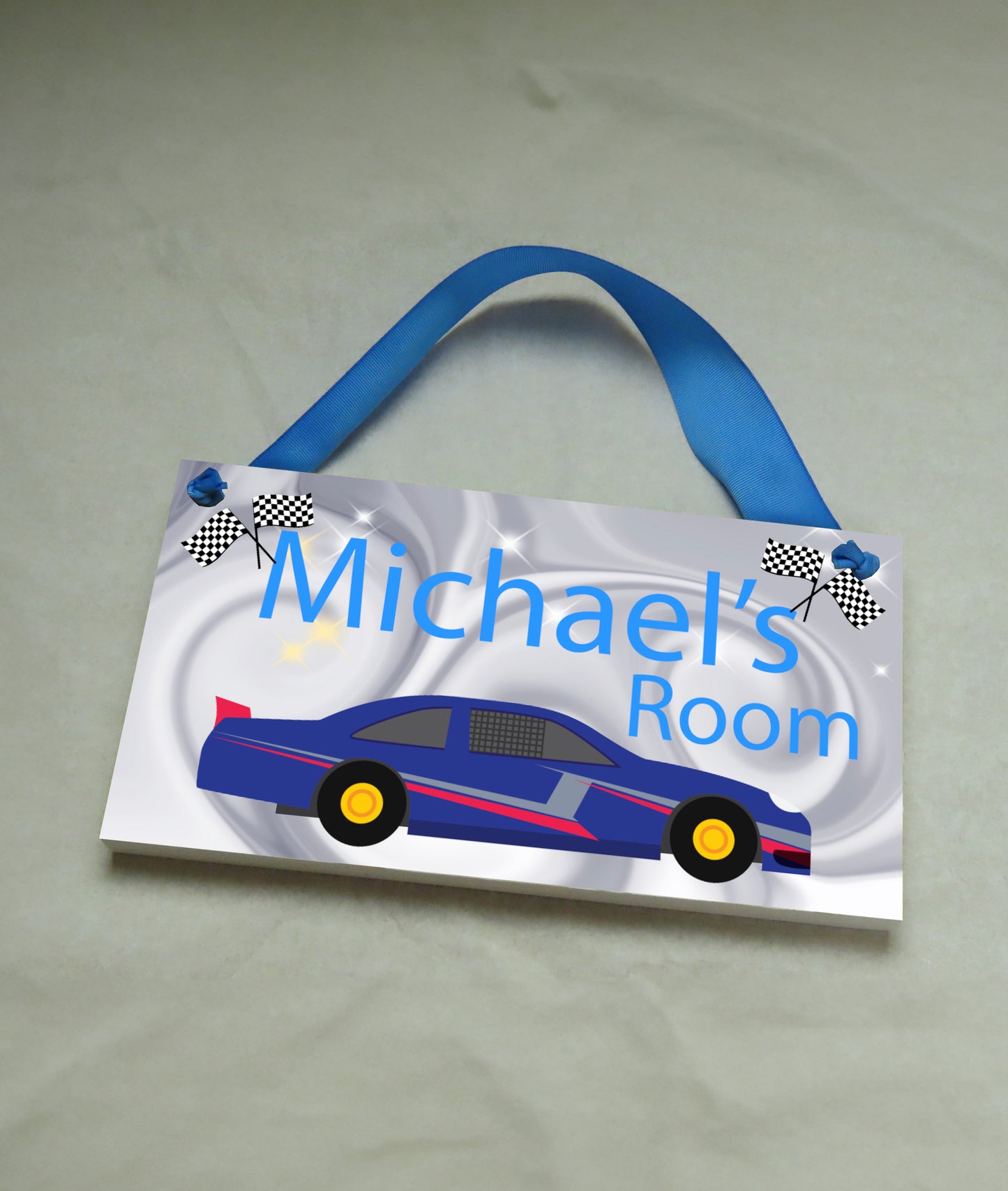 Race Car 2 Door Sign