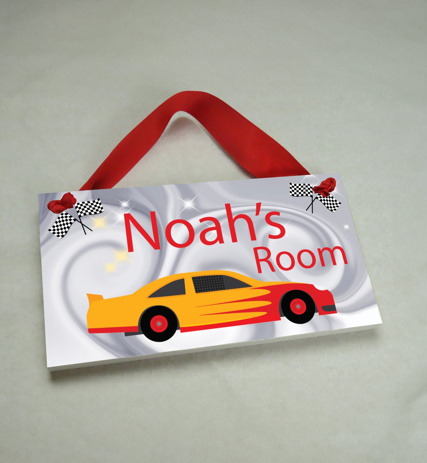 Race Car 3 Door Sign