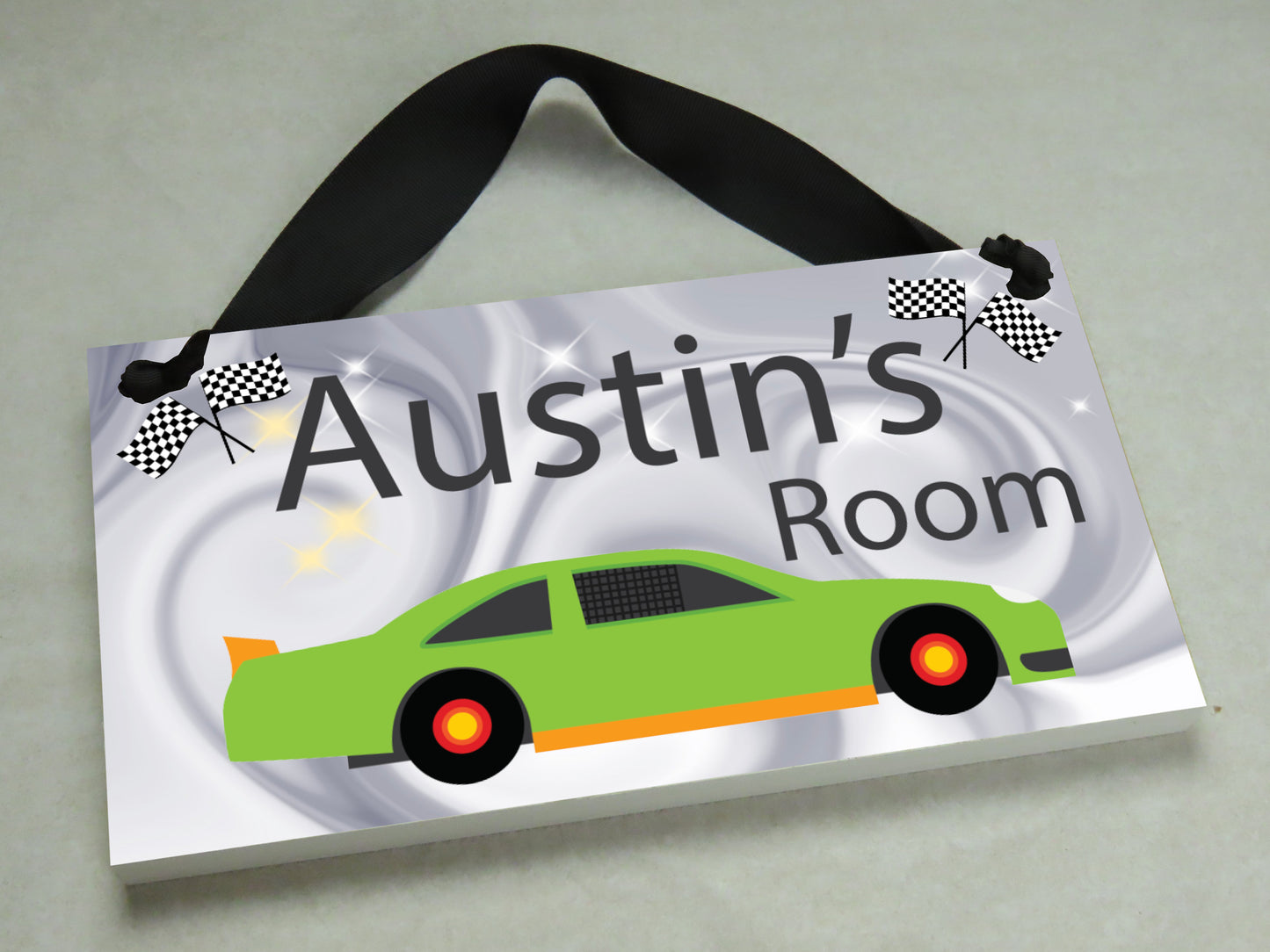 Race Car 4 Door Sign