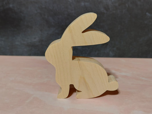 Unfinished Wooden Bunny Cutout