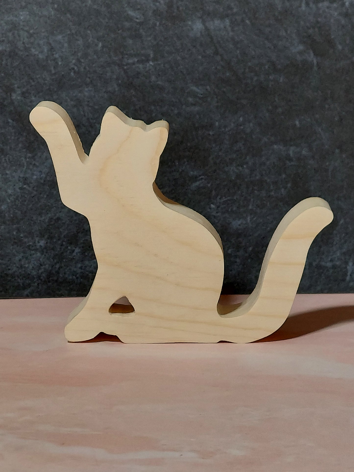 Unfinished Wooden Cat Cutout