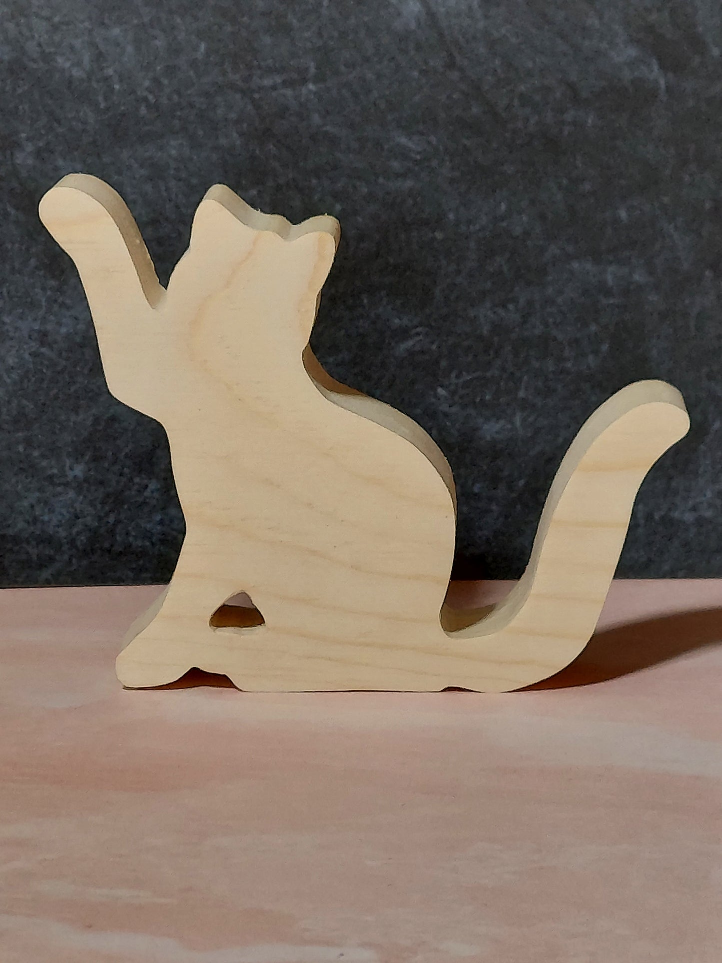 Unfinished Wooden Cat Cutout