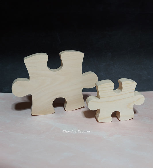 Unfinished Wooden Puzzle Piece Cutout
