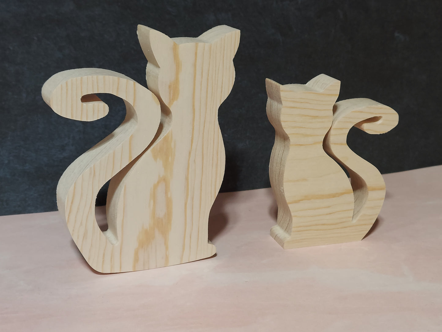 Unfinished Wooden Cat Cutout