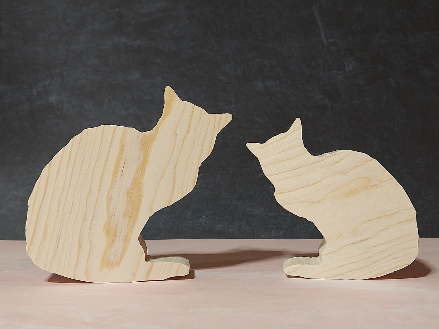 Unfinished Wooden Cat Cutout