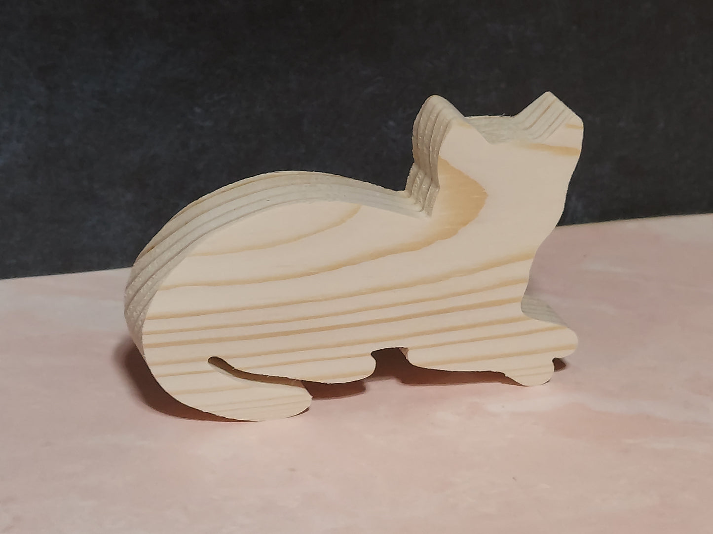 Unfinished Wooden Cat Cutout