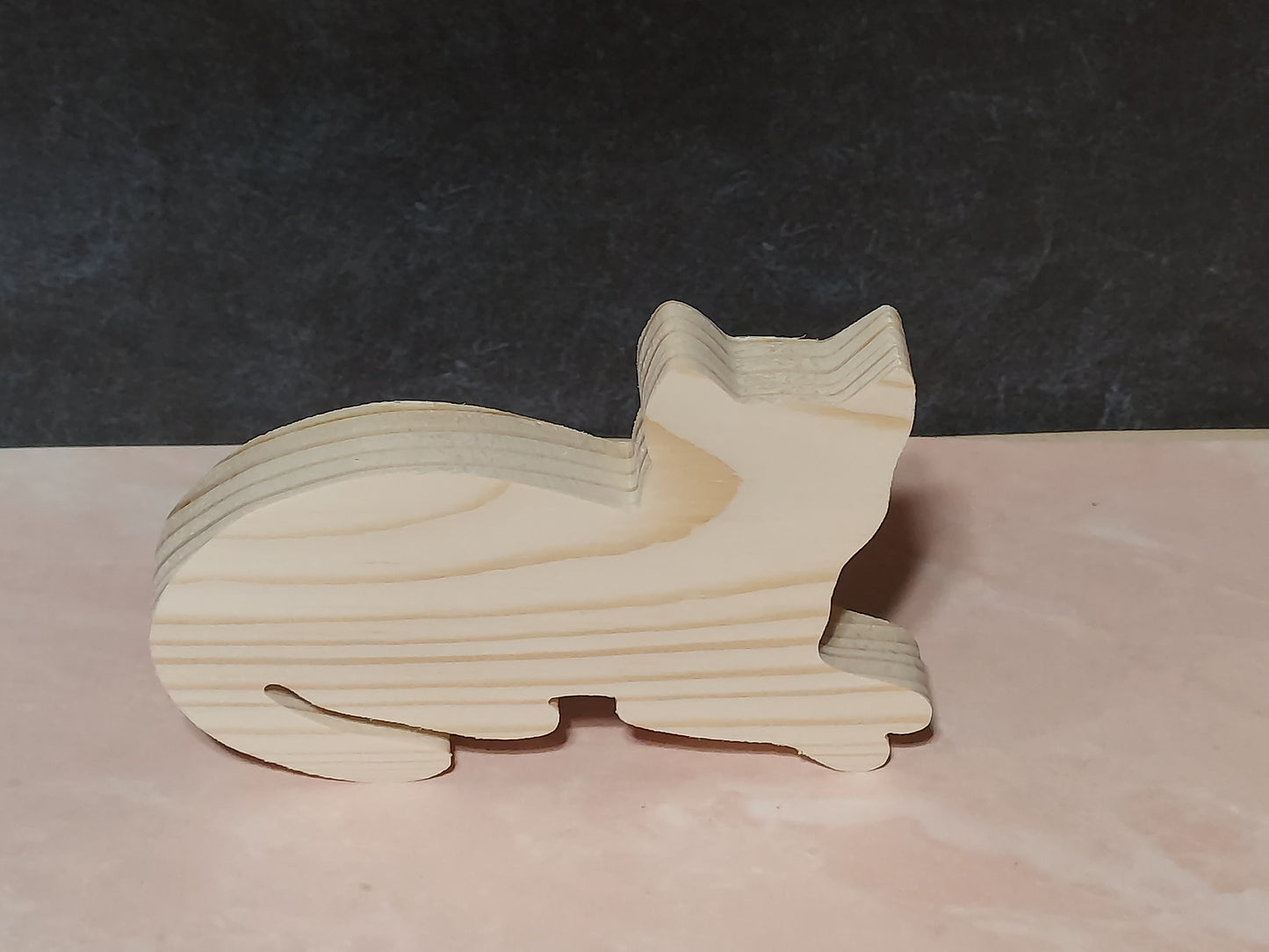 Unfinished Wooden Cat Cutout