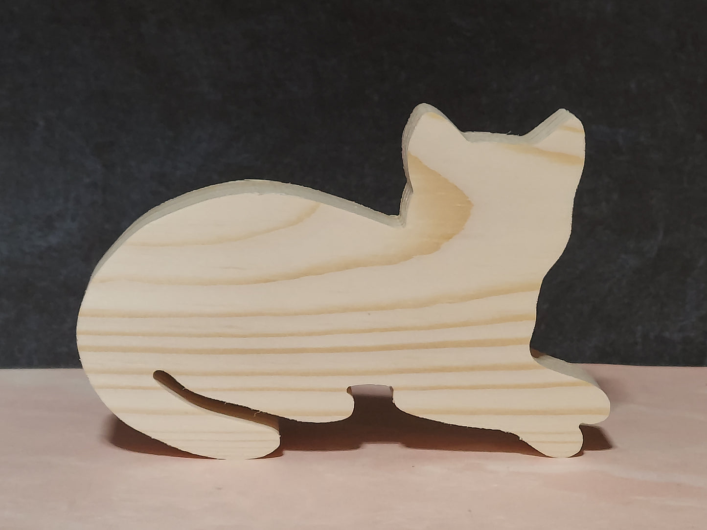 Unfinished Wooden Cat Cutout