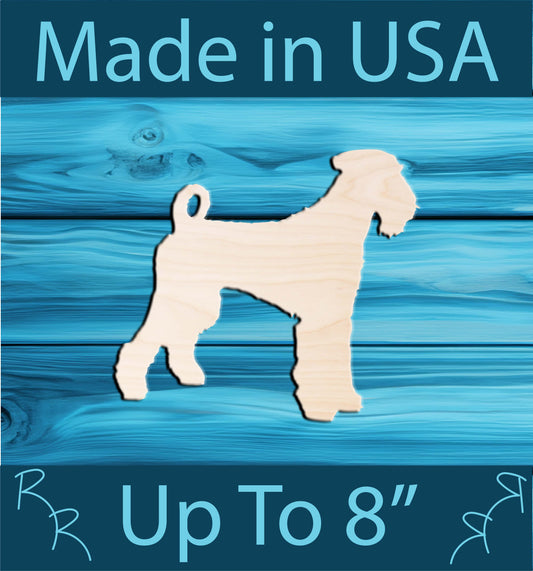 Unfinished Wood Dog Shape - Airedale Terrier