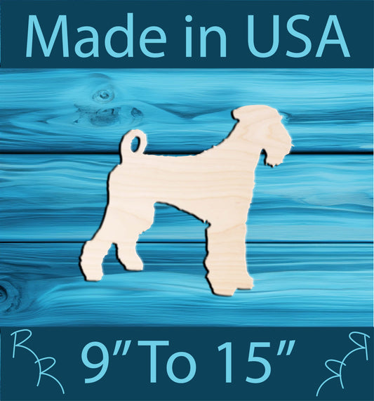 Unfinished Wood Dog Shape - Airedale Terrier