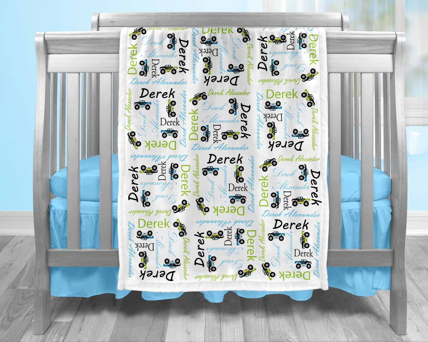 Monster Truck Baby Blanket