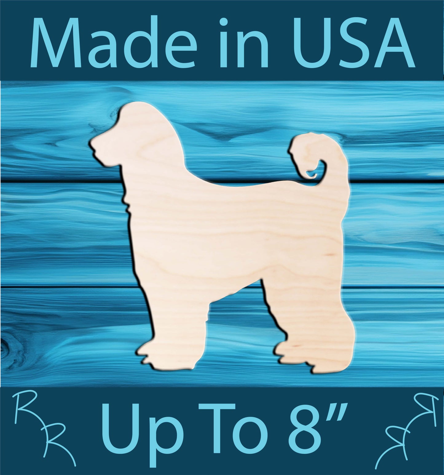 Unfinished Wood Dog Shape - Afghan Hound