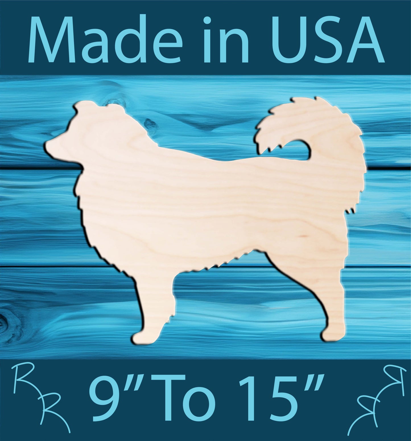 Unfinished Wood Dog Shape - Australian Shepard