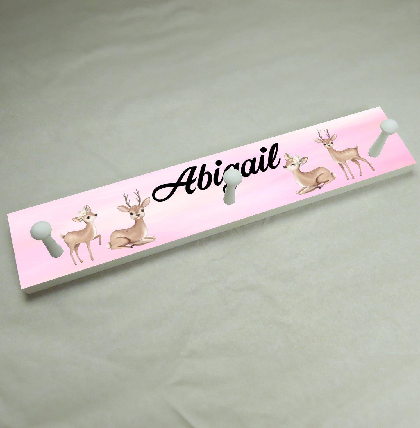 Pink Deer Coat Rack