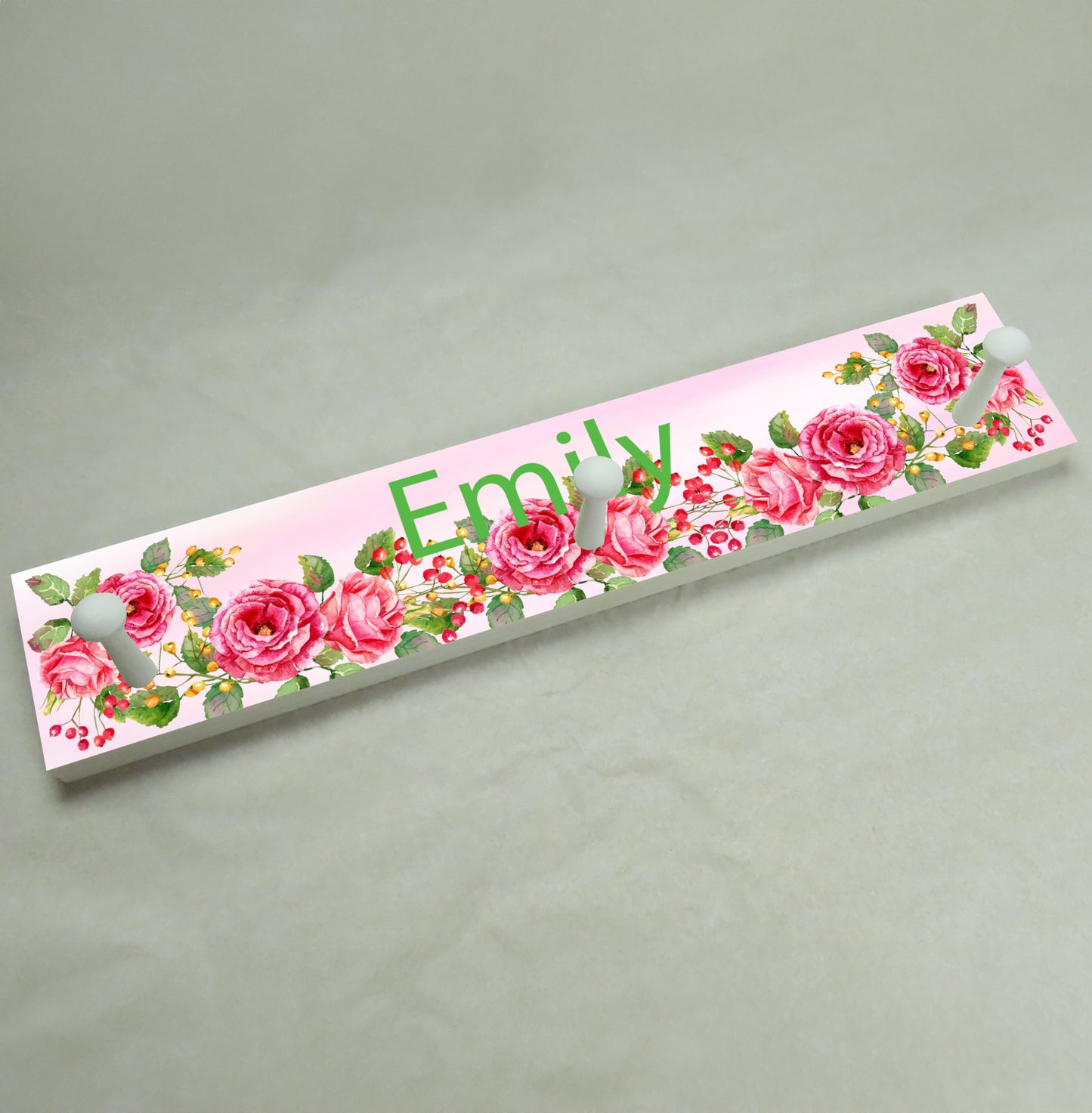 Floral Dark Pink Coat Rack