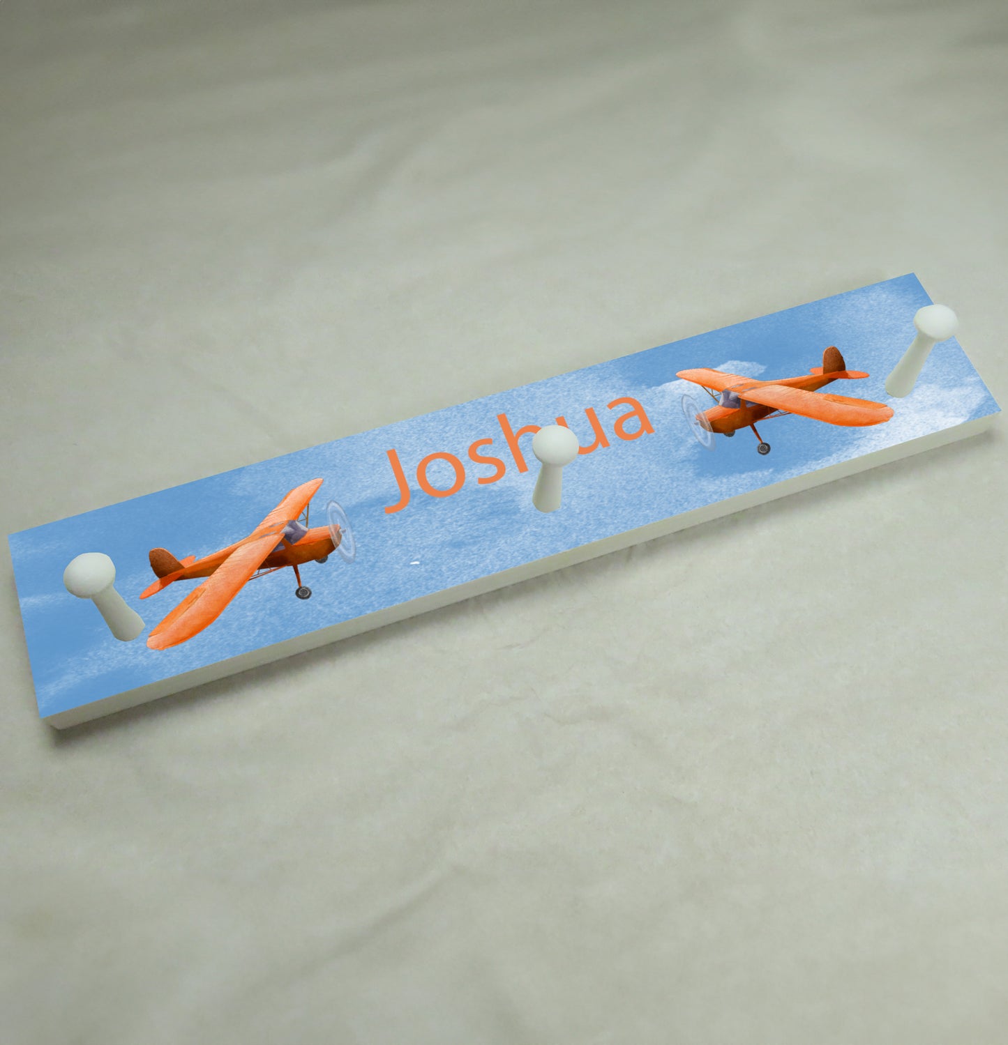 Orange Airplane Coat Rack