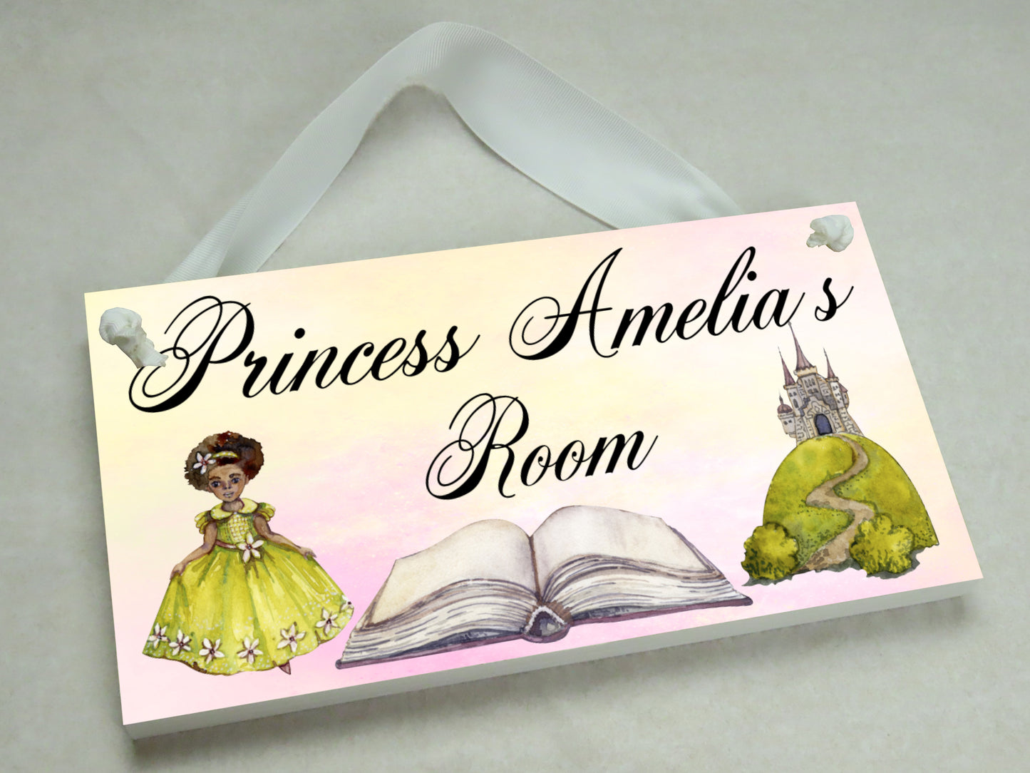 Yellow Princess Door Sign