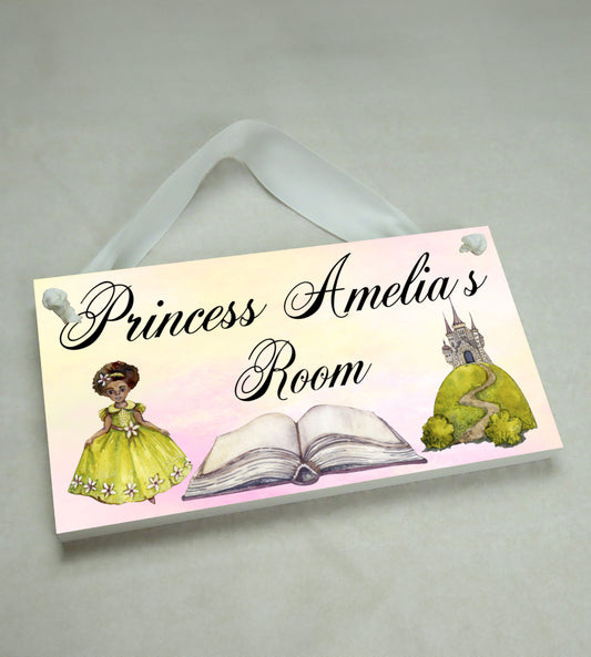 Yellow Princess Door Sign