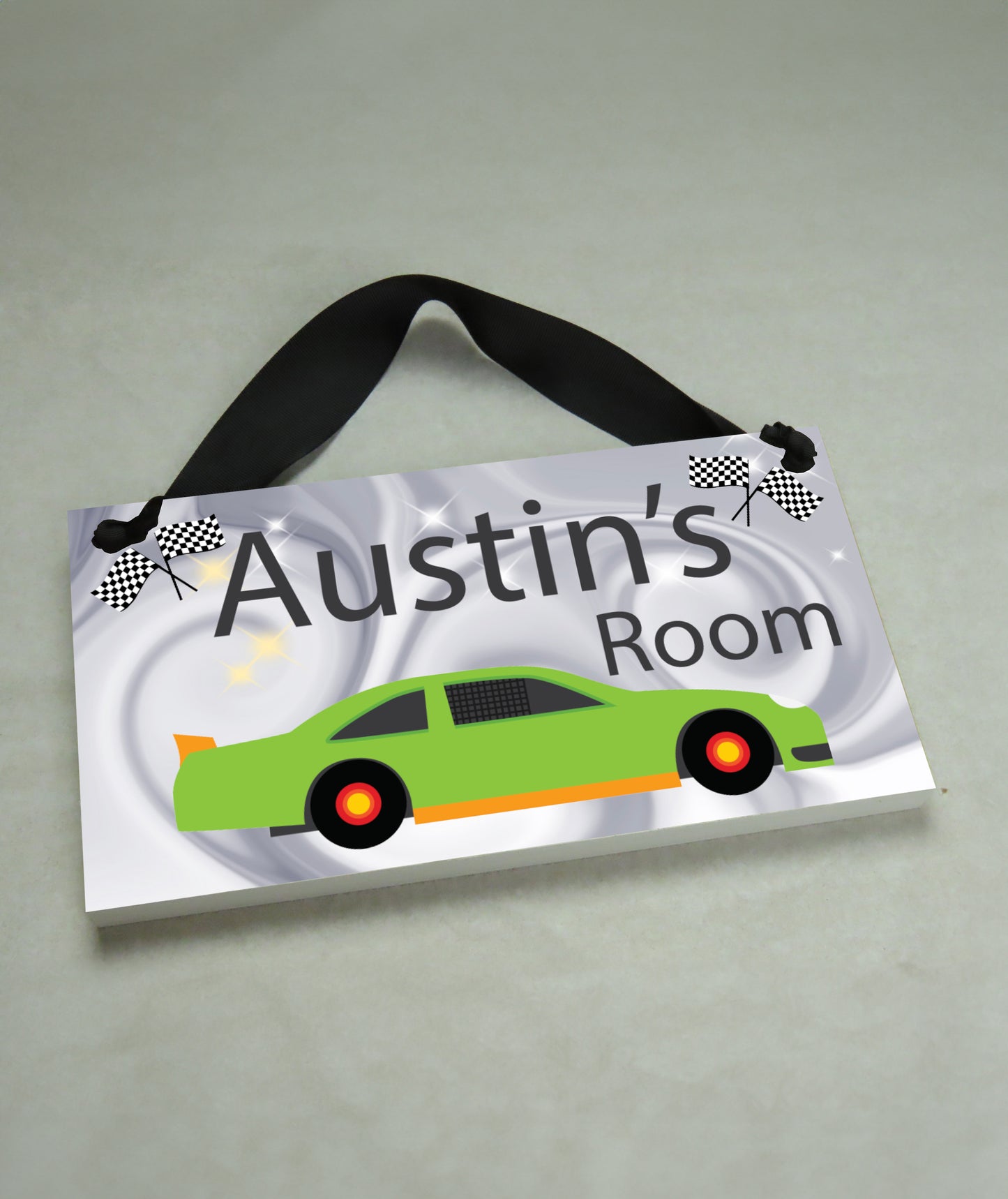 Race Car 4 Door Sign